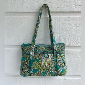 Vera Bradley Betsy Bag Peacock Blue Green White Paisley Pattern Shoulder Bag Y2K